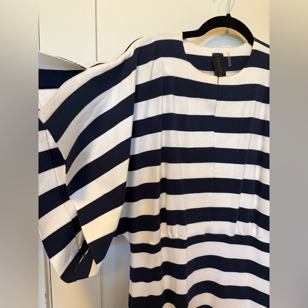 NORMA KAMALI Obie striped stretch-jersey maxi dress SZ M $179 - Picture 5 of 9